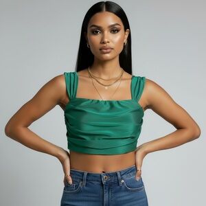 SHEIN Teal Green Women's Crop Top